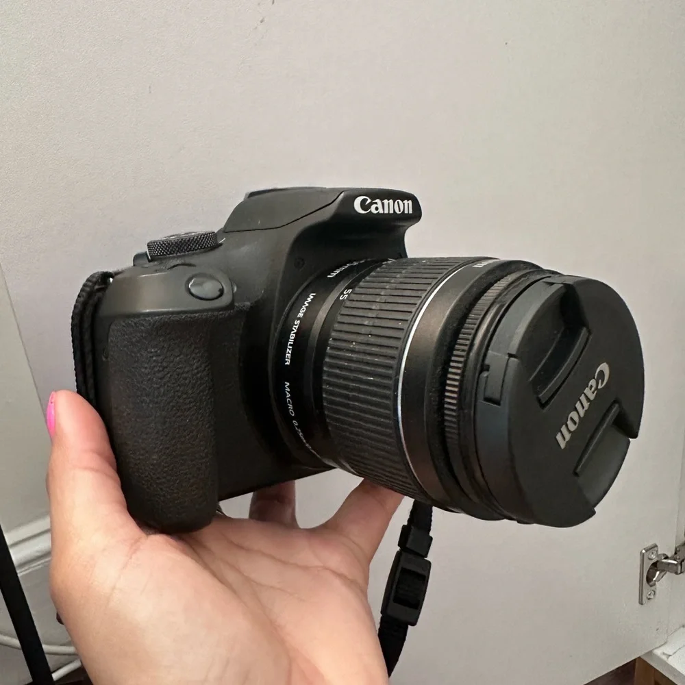 Canon - EOS Rebel T7 DSLR Video Camera with 18-55mm Lens - Black